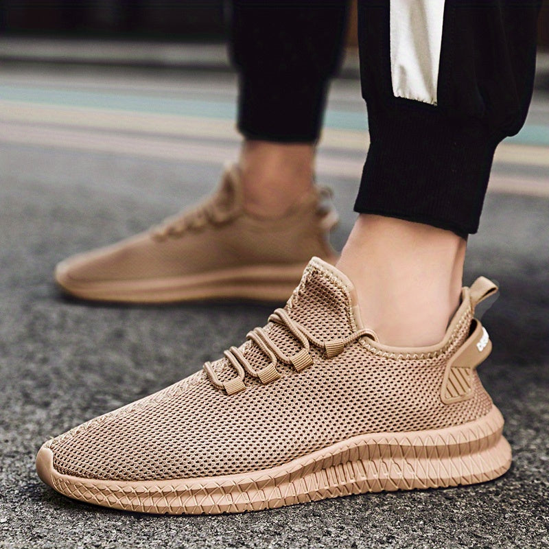 Men's Fashion Trendy Knit Breathable Lightweight Comfy Casual Sneakers For Sports